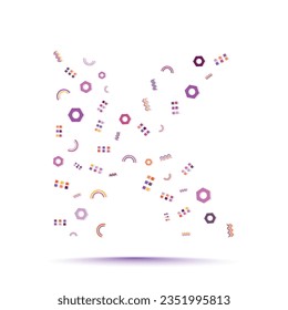 Minimal geometric trendy abstract shape pattern letter logo design template