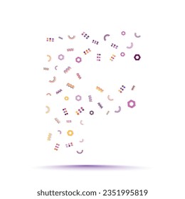 Minimal geometric trendy abstract shape pattern letter logo design template