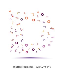 Minimal geometric trendy abstract shape pattern letter logo design template