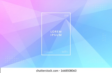 Minimal geometric trendy background. Cool polygonal backdrop.