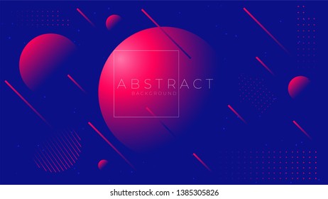 Minimal geometric trendy gradient shapes composition dynamic background on a gradient. Futuristic creative minimalist design. High-resolution for web, print, magazine, wallpaper. Vector illustration

