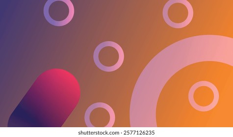 Minimal geometric Trendy gradient shapes vector background. Abstract gradient geometric shape background with dynamic geometric shapes 