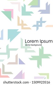 Minimal geometric vector background. Composition of geometric shapes. Cover, brochure, poster design.