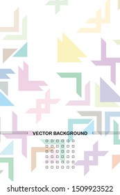 Minimal geometric vector background. Composition of geometric shapes. Cover, brochure, poster design.