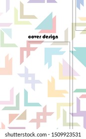 Minimal geometric vector background. Composition of geometric shapes. Cover, brochure, poster design.