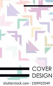 Minimal geometric vector background. Composition of geometric shapes. Cover, brochure, poster design.