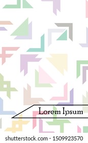 Minimal geometric vector background. Composition of geometric shapes. Cover, brochure, poster design.