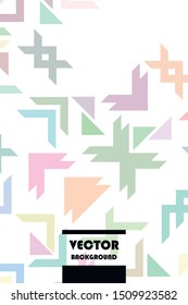 Minimal geometric vector background. Composition of geometric shapes. Cover, brochure, poster design.
