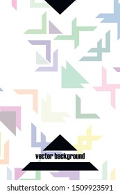 Minimal geometric vector background. Composition of geometric shapes. Cover, brochure, poster design.