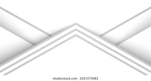 Minimal geometric vector background. Dynamic white shapes with gray lines figures. Abstract background modern hipster futuristic graphic. Abstract background texture design, bright poster, banner.