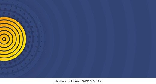 Minimal geometric vector background. Dynamic blue shapes composition yellow figures. Abstract background modern hipster futuristic graphic. Abstract background texture design, bright poster, banner.