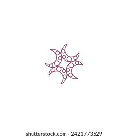 Minimal geometric vector logo symbol