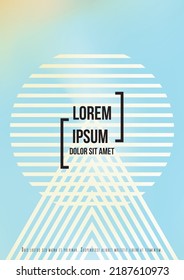 Minimal Geometric Vector Poster Design with Lines and Gradient Colorful Circles. Contemporary Collection of Abstract Backgrounds for Your Covers, Flyers, Templates, Booklets, Notebooks, Cards, Brochur