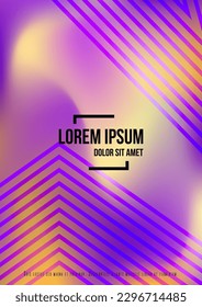 Minimal Minimal Geometric Vector Poster Design with Lines and Gradient Colorful Circles. Collection of Abstract Backgrounds for Covers, Flyers, Templates, Booklets, Cards, Brochures, Branding, etc.