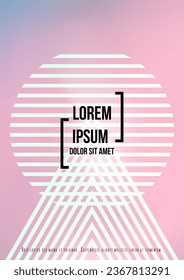 Minimal Minimal Geometric Vector Poster Design with Lines and Gradient Colorful Circles. Collection of Abstract Backgrounds for Covers, Flyers, Templates, Booklets, Cards, Brochures, Branding, etc.