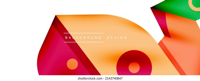 Minimal geometric wallpaper. Creative abstract background. Simple forms lines and circle composition vector illustration for wallpaper banner background or landing page