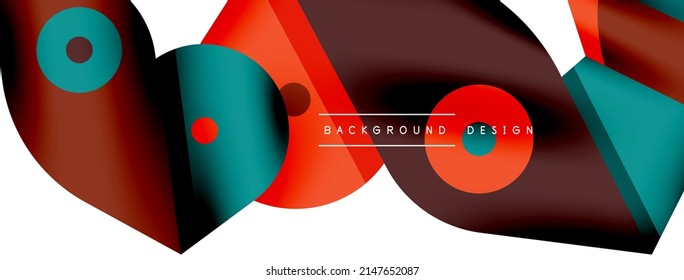 Minimal geometric wallpaper. Creative abstract background. Simple forms lines and circle composition vector illustration for wallpaper banner background or landing page