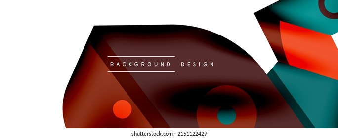 Papel de pared geométrico mínimo. Fondo creativo abstracto. Líneas de formularios simples e ilustración vectorial de composición de círculo para fondo de banners de fondo o página de aterrizaje de papel pintado