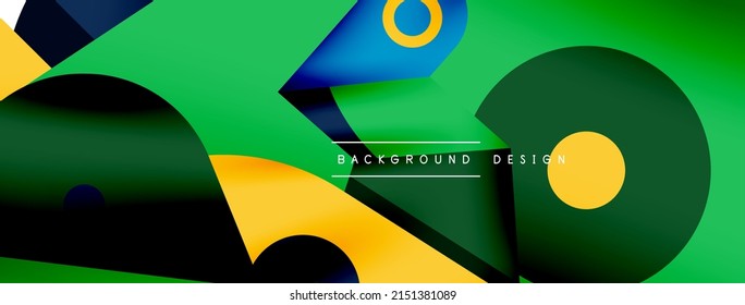 Minimal geometric wallpaper. Creative abstract background. Simple forms lines and circle composition vector illustration for wallpaper banner background or landing page