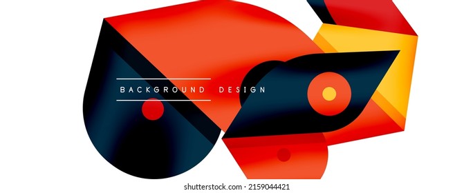 Papel de pared geométrico mínimo. Fondo creativo abstracto. Líneas de formularios simples e ilustración vectorial de composición de círculo para fondo de banners de fondo o página de aterrizaje de papel pintado