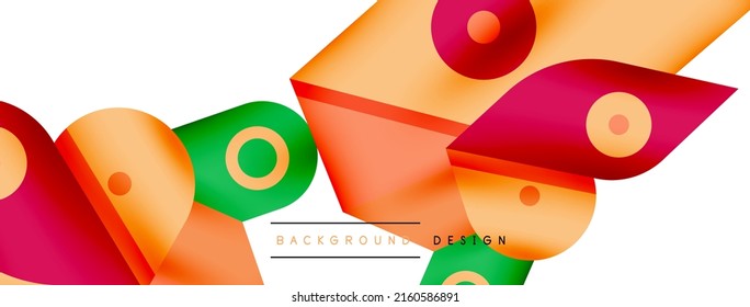 Minimale geometrische Tapete. Kreativer abstrakter Hintergrund. Einfache Formularkleinen und Vektorgrafik mit kreisförmigem Aufbau für Bildschirmhintergrund oder Landeeite