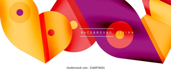 Minimal geometric wallpaper. Creative abstract background. Simple forms lines and circle composition vector illustration for wallpaper banner background or landing page