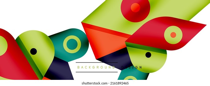 Minimal geometric wallpaper. Creative abstract background. Simple forms lines and circle composition vector illustration for wallpaper banner background or landing page