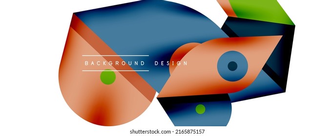 Minimal geometric wallpaper. Creative abstract background. Simple forms lines and circle composition vector illustration for wallpaper banner background or landing page