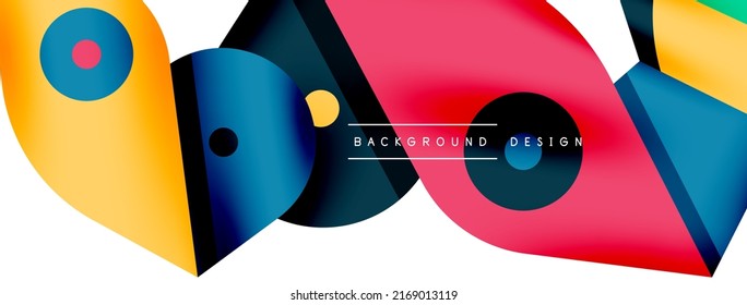 Minimal geometric wallpaper. Creative abstract background. Simple forms lines and circle composition vector illustration for wallpaper banner background or landing page