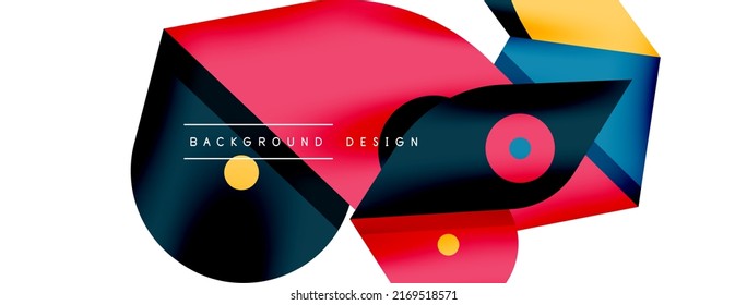 Minimal geometric wallpaper. Creative abstract background. Simple forms lines and circle composition vector illustration for wallpaper banner background or landing page