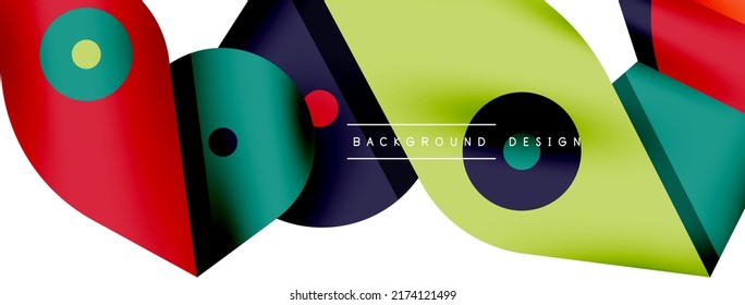 Minimal geometric wallpaper. Creative abstract background. Simple forms lines and circle composition vector illustration for wallpaper banner background or landing page