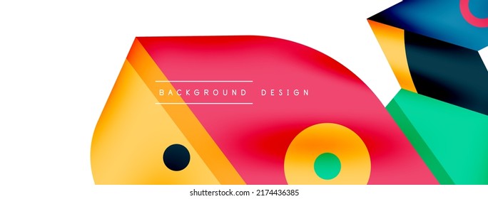 Minimal geometric wallpaper. Creative abstract background. Simple forms lines and circle composition vector illustration for wallpaper banner background or landing page