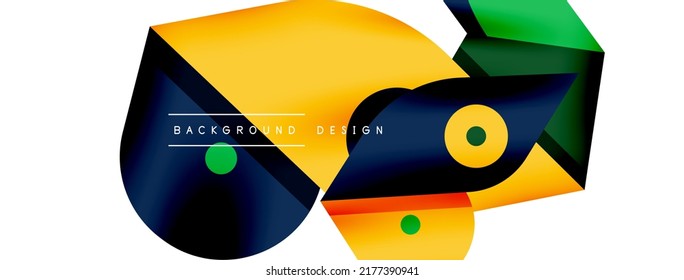 Minimale geometrische Tapete. Kreativer abstrakter Hintergrund. Einfache Formularkleinen und Vektorgrafik mit kreisförmigem Aufbau für Bildschirmhintergrund oder Landeeite