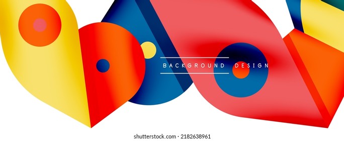 Minimal geometric wallpaper. Creative abstract background. Simple forms lines and circle composition vector illustration for wallpaper banner background or landing page