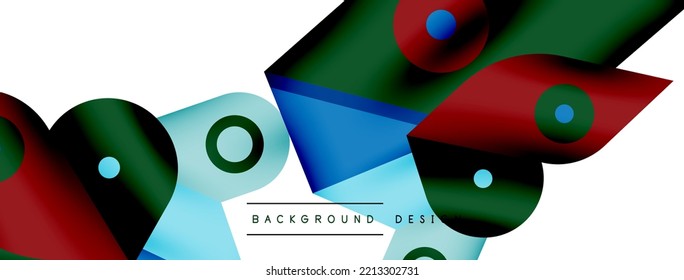 Minimal geometric wallpaper. Creative abstract background. Simple forms lines and circle composition vector illustration for wallpaper banner background or landing page