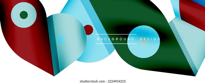 Minimale geometrische Tapete. Kreativer abstrakter Hintergrund. Einfache Formularkleinen und Vektorgrafik mit kreisförmigem Aufbau für Bildschirmhintergrund oder Landeeite