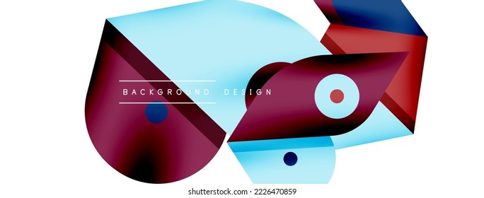 Minimal geometric wallpaper. Creative abstract background. Simple forms lines and circle composition vector illustration for wallpaper banner background or landing page