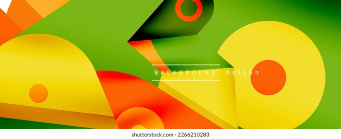Papel de pared geométrico mínimo. Fondo creativo abstracto. Líneas de formularios simples e ilustración vectorial de composición de círculo para fondo de banners de fondo o página de aterrizaje de papel pintado