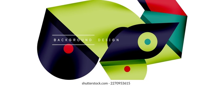 Minimal geometric wallpaper. Creative abstract background. Simple forms lines and circle composition vector illustration for wallpaper banner background or landing page