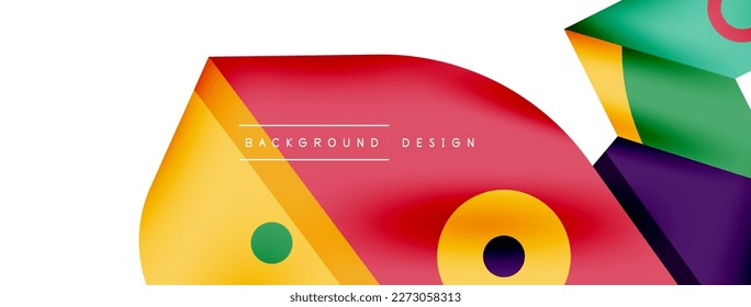 Minimale geometrische Tapete. Kreativer abstrakter Hintergrund. Einfache Formularkleinen und Vektorgrafik mit kreisförmigem Aufbau für Bildschirmhintergrund oder Landeeite