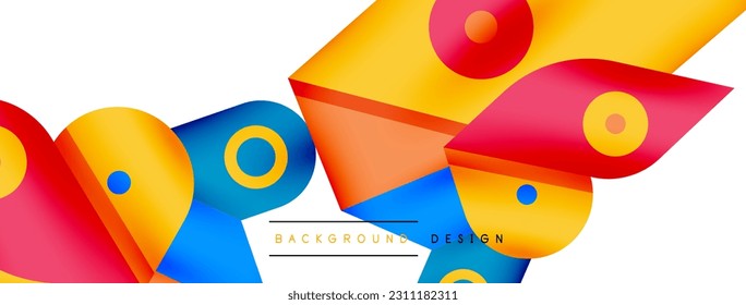 Minimal geometric wallpaper. Creative abstract background. Simple forms lines and circle composition vector illustration for wallpaper banner background or landing page