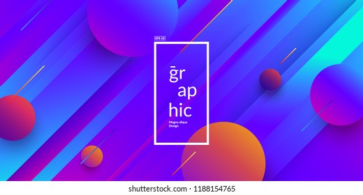 Minimal geometric wallpaper. Trendy gradient colors. Eps10 vector.