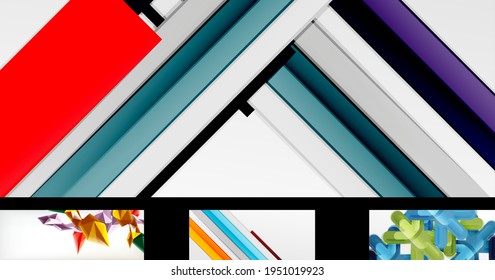 Minimale geometrische Hintergrundbilder, abstrakte Vektorhintergründe