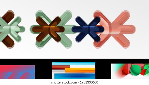Minimale geometrische Hintergrundbilder, abstrakte Vektorhintergründe