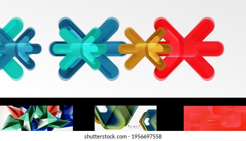 Papeles geométricos mínimos, fondos abstractos vectoriales