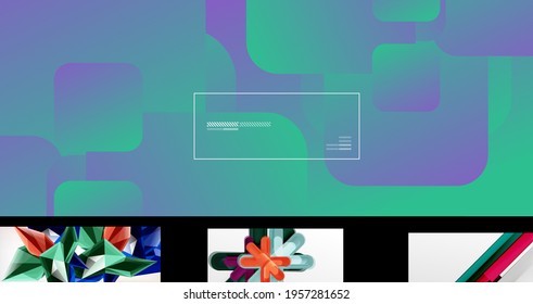 Papeles geométricos mínimos, fondos abstractos vectoriales