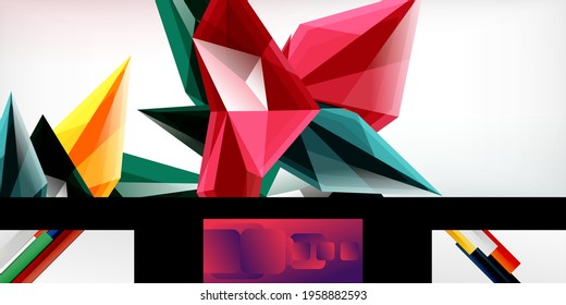 Papeles geométricos mínimos, fondos abstractos vectoriales