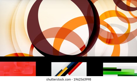 Minimale geometrische Hintergrundbilder, abstrakte Vektorhintergründe