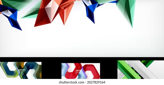Minimale geometrische Hintergrundbilder, abstrakte Vektorhintergründe