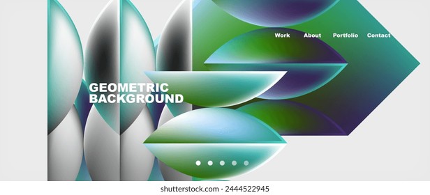 Minimal geometric web site page template design. Vector Illustration For Wallpaper, Banner, Background, Card, Book Illustration, landing page